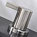 Phiestina 2 Handle 3 Hole 8 Inch Widespread Bathroom Faucet with Metal Pop-Up Drain, Brushed Nickel, WF015-1-BN