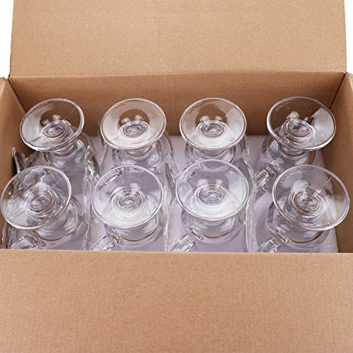 8oz Coffee Mug,QAPPDA Glass Mugs With Handle,Clear Cups With Handle,Glass Cup Tea Cup Drinkware For Beer,Juice,Beverages,High Base Glass Latte Cups Cappuccino Mugs,Irish Coffee Mugs Set of 8 KTZB22 - Thumbnail 7
