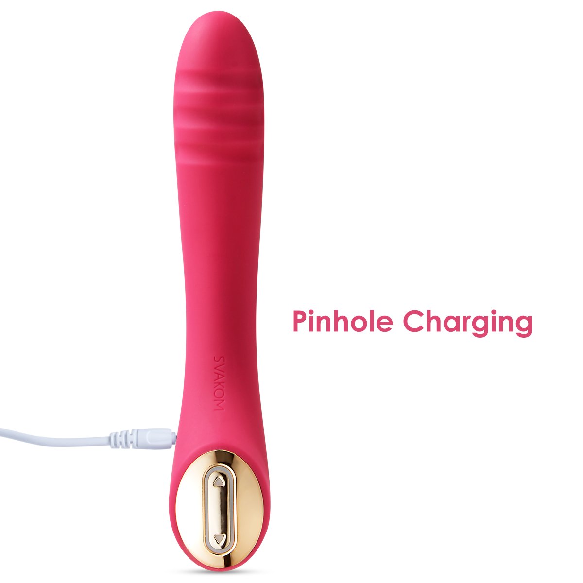 SVAKOM Becky Tête Nervuré stimulateur de point G masseur sextoy vibromasseur pour femme adulte (prune rouge)