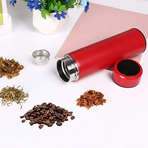 Flintronic Thermosflasche, 500 ML Wasserflasche Vakuum Isolierbecher 304 Edelstahl, LCD-Touchscreen-Temperaturanzeige, Smart Becher Dichtflasche Ideal für Hitze und Kälte – Bild 7