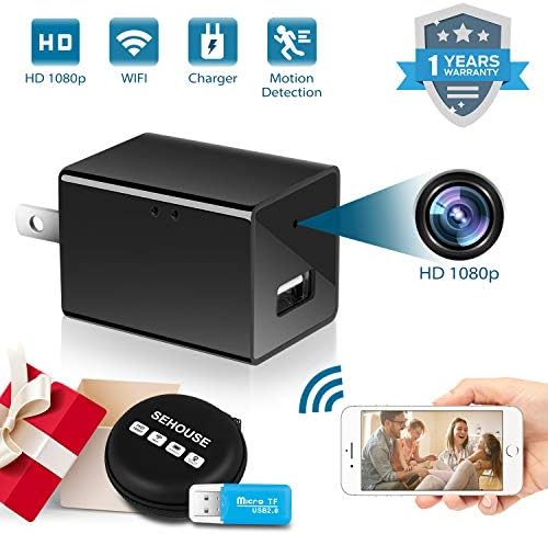 Hidden Camera 1080P HD Motion Detection WiFi Wireless Mini Cam for Home Office Hotel Security as Nanny Cam Video Recorder for iPhone/Android Phone/iPad/PC