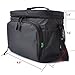 F40C4TMP Lunch Cooler Bag, 9L (10 Cans) Insulated Lunch Bag for Men Work, Black Lunch Box Heavy Duty with Shoulder Strap, Soft Small Cooler Freezable for Women