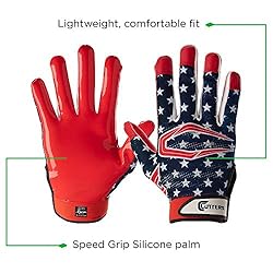 Cutters Game Day Receiver Glvs Flag S/M