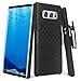 For Samsung Galaxy Note 8 Case, Galaxy Note 8 Black Swivel Slim Belt Clip Holster Armor Protective Case, Defender Cover for Galaxy Note 8 (Black Holster Shell Combo) (Black)