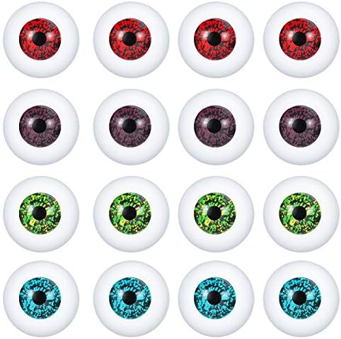 DaricowathX Halloween Eyes Hollow Horror Eyes Hollow Plastic Eyes Halloween Horror Projects Hollow Eyes for Masks Halloween Light Plastic Eyes Halloween Party Funny Decorations,Pack of 16
