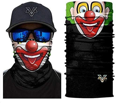 Amazon Com 3d Seamless Funny Face Masks Clown Joker Bandana