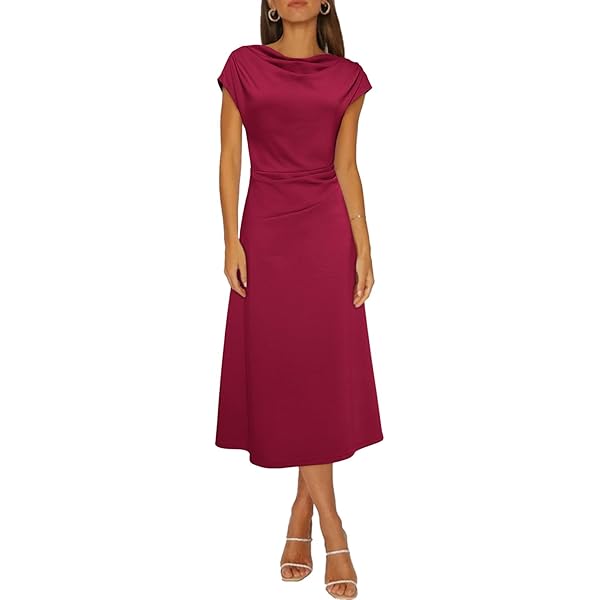 chinese dress ladies Sampeel Cocktail Dresses for Women 2025 Wedding Guest Evening Midi Party  Dress V Neck Tie Back Ruffle Sleeves Royal Blue S at Amazon Women's  Clothing store