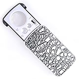 Jewelry Loupes, DREAMZE 30X 60X 90X LED Lighted Illuminated Jewelers Eye Loupe Jewelry Magnifier for Gems Jewelry Rocks Stamps Coins Watches Hobbies Antiques Models Photos - Silver White