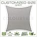 ColourTree 12' x 12' Grey Square CTAPS12 Sun Shade Sail Canopy Mesh Fabric UV Block UPF50 - Commercial Heavy Duty - 190 GSM - 3 Years Warranty (We Make Custom Size)