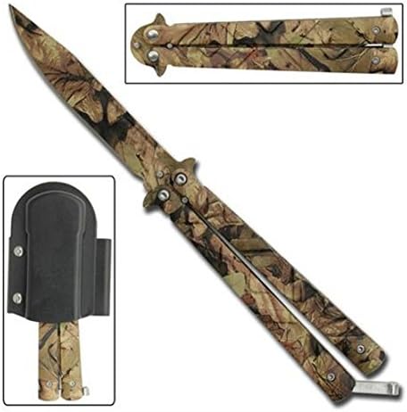 Beatnix Fashions Camo Heavy Duty Butterfly Knife & Holster
