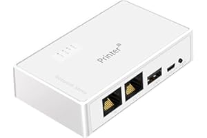 KEXIAO USB Wireless Print Server 10/100Mbps Convert Printer to Wireless WiFi Ethernet Networking Printer Sharing Device