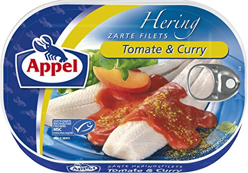 Zarte Heringsfilets Tomate &amp; Curry - Appel - 200 g  (4020500966107)