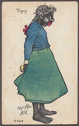 Uncle Tom S Cabin Character Topsy Black Stereotype Rppc Postcard