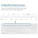 Macally Slim USB Wired Keyboard for Mac and Windows PC - Full Size 104 Key Layout & 16 Shortcut Keys - Scissor Keycaps for Smooth Typing - Mac Wired Keyboard with Numeric Keypad