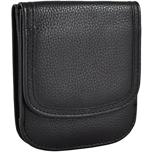 TAXI WALLET Black Small LEATHER Minimalist Front Pocket Card Wallet for Men Coin Pouch