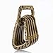 DB.WOR Carabiner Tactical 6pcs Enforcement Polymer Light Weight D-Ring Hanging Hook (Khaki)