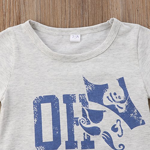 Baby Boys' 2-Piece Outfit Set Tee and Shorts (Grey 2, 4T) - Thumbnail 3