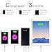 3 Port 15000mAh Power Bank, Lumsing Ultrathin Portable Charger 15000mAh Premium External Battery Pack & Power Bank with Smart Charge for iPhone, Samsung Galaxy, Android Smart Devices (Black)
