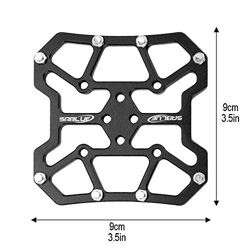 SABLUE Universal Clipless to Platform Adapters Cleats Pedal for SPD Shimano Speedplay Bike Cycle (L-Red)