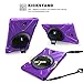 BRAECN for Galaxy Tab S4 10.5 Tablet Case, BRAECN Three Layer Hybrid Shock-Proof Case with 360 Degree Rotating Kickstand,Hand Strap,Shoulder Strap for Samsung Galaxy Tab S4 SM-T837/T835/T830(Purple)