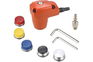 EROSHAK Air Palm Hammer，Auto Air Impact Hammer Kit，Pneumatic Palm Hammer Dead Blow 1000 Stroke with 6 Tips Different Hardness Hammer Heads for Body Repair Plastic Inlay Assembly