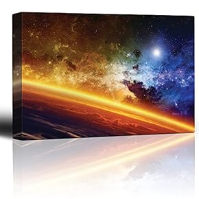 Colorful Rainbow Galaxy with Millions of Stars - Canvas Art Home Art - 12x18 inches