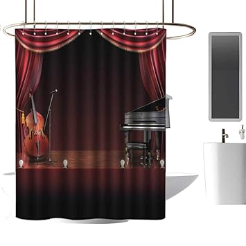 Amazon Com Colorful Shower Curtain Musical Theatre Home Decor