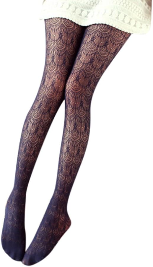 Ealafee Women's 2020 Sexy Lace Tights Long Socks Stocking Hollow Out Pantyhoses