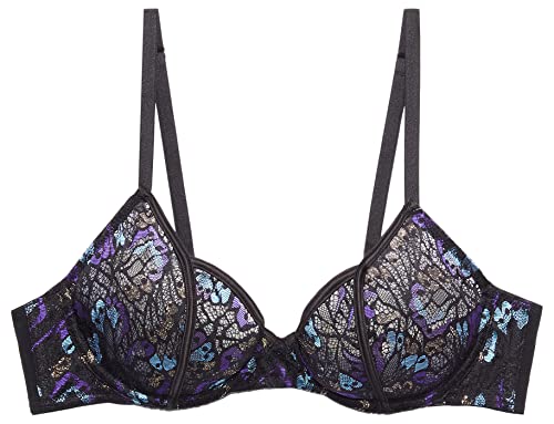 Savage X, Women's Butterfly Wings Unlined Lace Tulip Cup Bra, Wave Rider Blue,…
