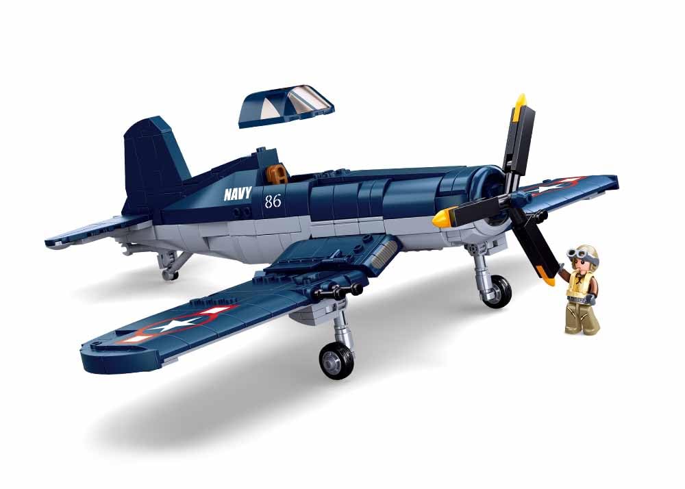 Sluban M38-B1109 WWII-F4U Fighter, Green/Camouflage