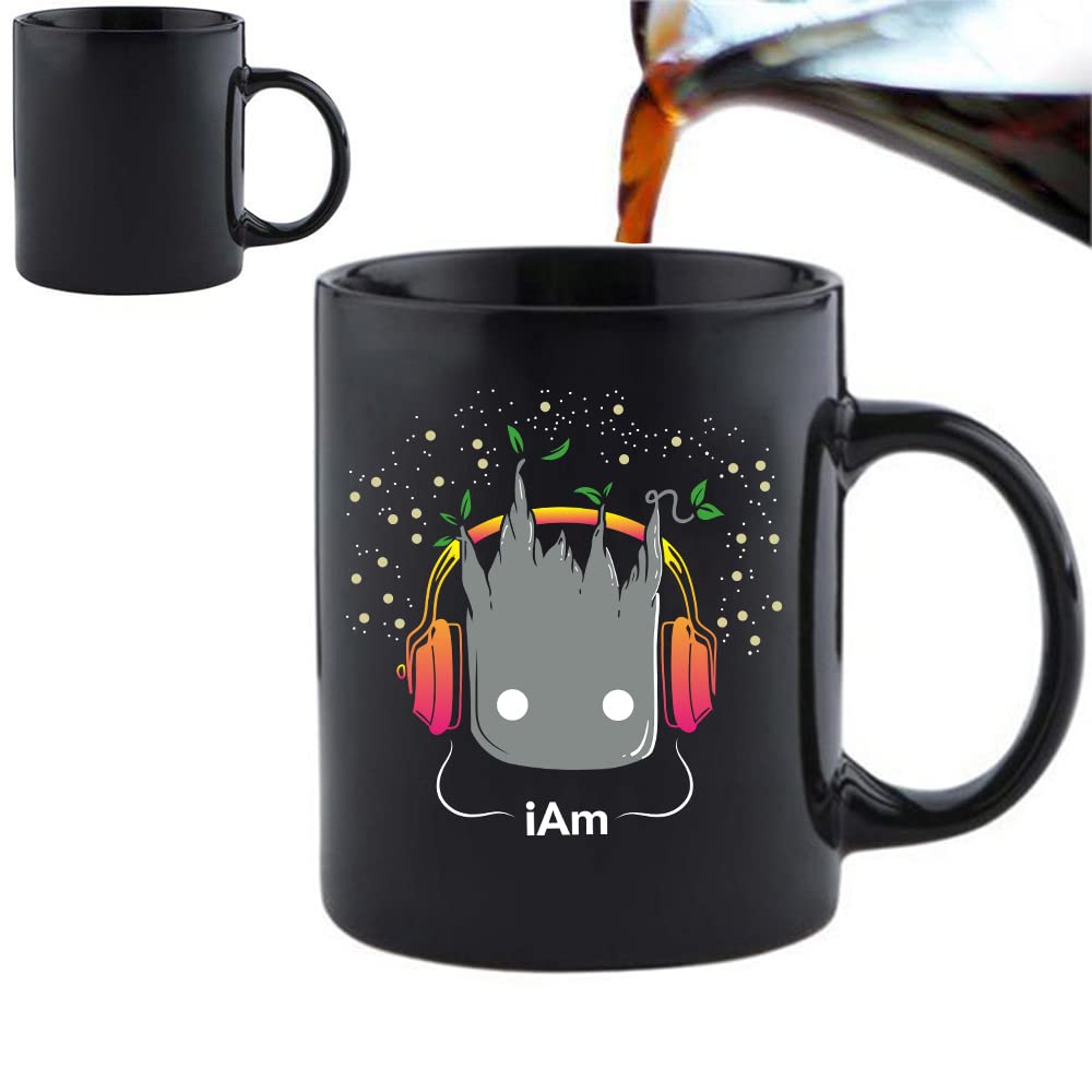 Cute Tree Character Heat Changing Mug | Funny Colour Changing Coffee Cup | Novelty Gift for Coffee Lovers | 11oz Magic Mug