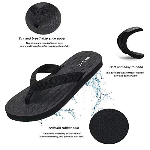 Women's Flip Flops with Fabric Straps, Soft Yoga Mat Foam Sandals for