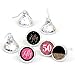 Big Dot of Happiness Chic 50th Birthday - Pink, Black and Gold Round Candy Sticker Favors Labels Fit Chocolate (1 Sheet 108)
