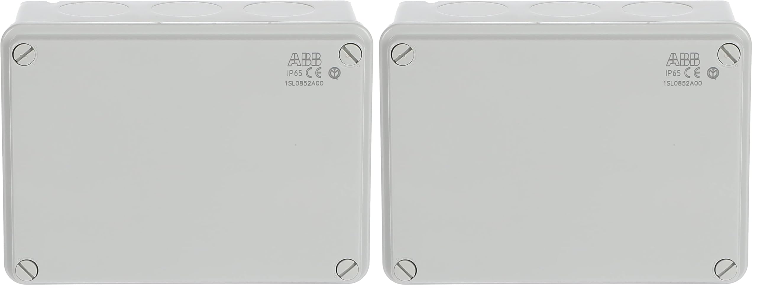 ABB IP65 Junction Box • Fully Dust Sealed Enclosure • Waterproof Electric Cable Connector Unit • Shockproof Adaptable Indoor/Outdoor Box • 153 x 110 x 66mm (Pack of 2)