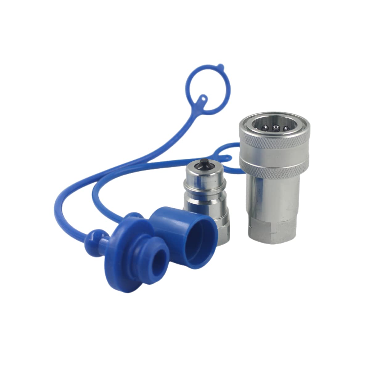 Photo 1 of 1’’ NPT ISO 7241-A Hydraulic Quick Connect Couplers Set Tractor Hydraulic Quick Disconnect Coupler Hydraulic Coupling Replacement Parker 6600 Series