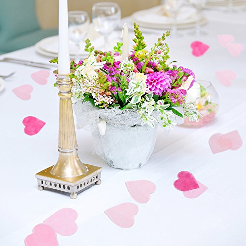 image for Whaline 1 Inch Paper Confetti Love Heart Tissue Confetti Party Table C