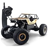 SZJJX RC Cars Off-Road Rock Vehicle Crawler Truck 2.4Ghz 4WD 1: 18 Radio Remote Control Racing Cars Electric Fast Race Buggy Hobby Car Gold