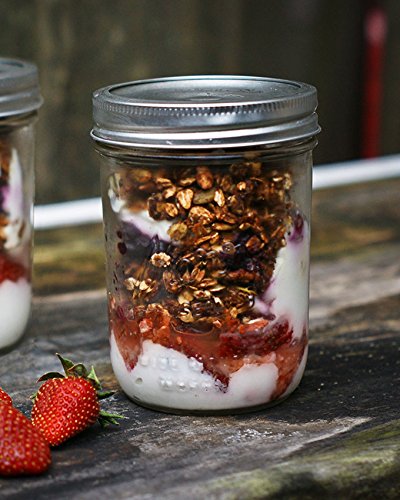 Glass Wide Mouth Mason Jars 16 oz, Bundle with Cloth, Canning, Freezing, Storage & Preserving Jelly / Jam Jars. with Metal Lids and Bands [12 Pack] - Thumbnail 6