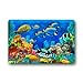 Top Fabric & Non-Slip Rubber Indoor/Outdoor Doormat Door Mats - Colorful Tropical Fishes Coral Swim in The Deep Ocean Art Floor Mat Rug for Home/Office/Bedroom