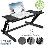 Portable Laptop desk Height Adjustable / Aluminum Stand Up Table Organizer Monitor Desk Sit Stand/ Ergonomic Lightweight Desktop Standing Computer Monitor-Workstation for Home &amp;Office/ Easy Conversion