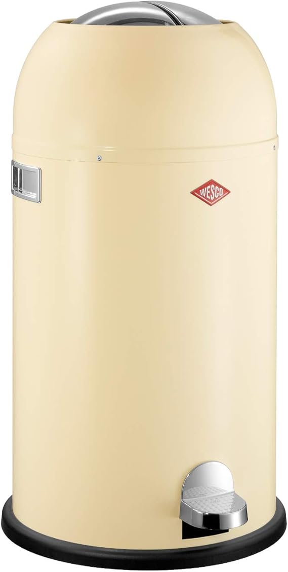 Wesco Kickmaster German Designed Step Trash Can, Powder