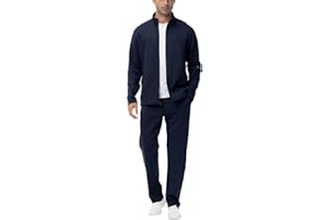 BGOWATU Men's Tracksuits 2 Piece Running Sports Sweatsuits For Men Full Zip Athletic Jackets and Pants Outfits