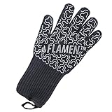 Premium Flamen Heat Resistant Gloves (932F, 500C), Aramid Oven mitts with Maximum Heat Resistance for Daily Kitchen Camping Cooking Grill and BBQ Use Perfect Grip and Universal Size