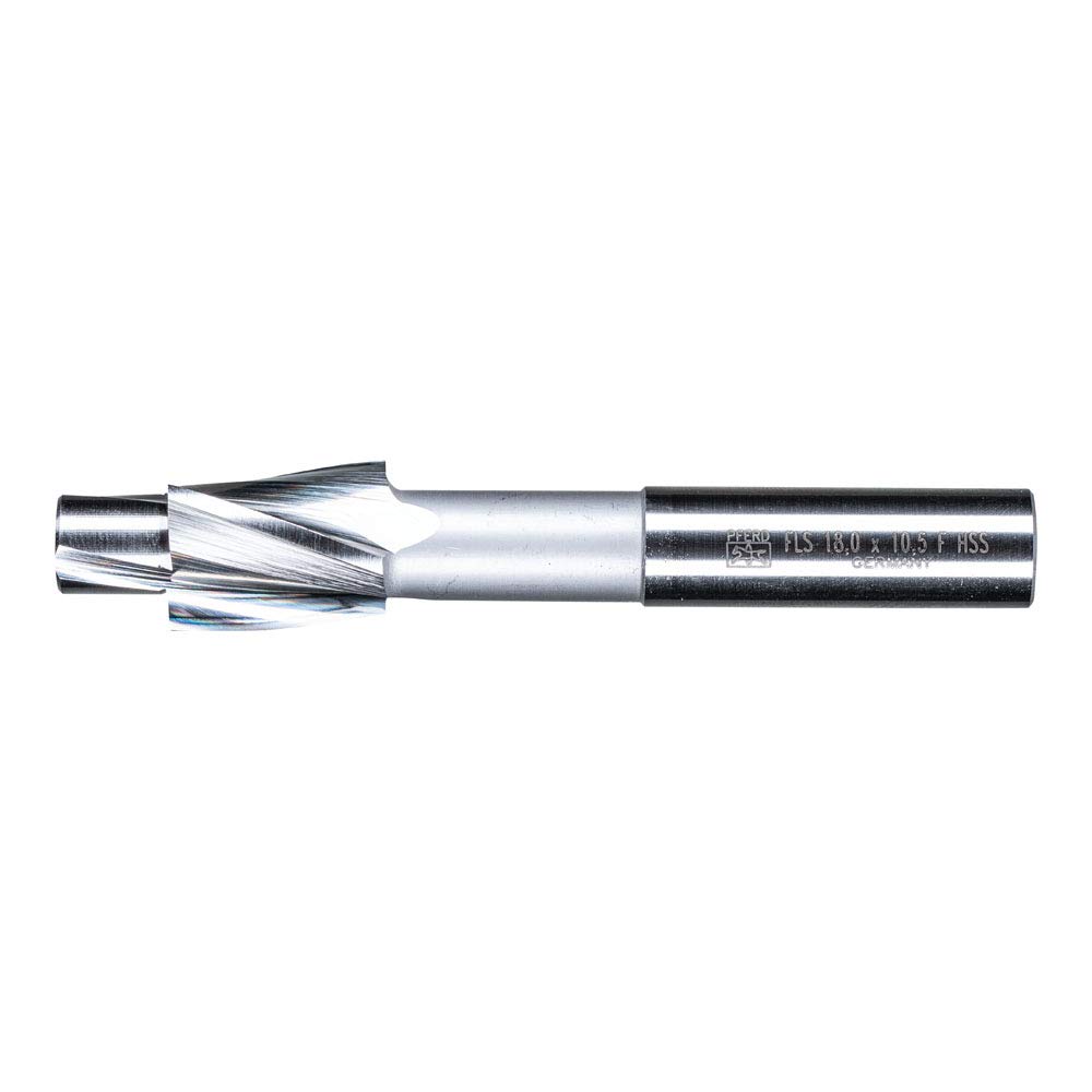 PFERD HSS Flat Countersink with Guide pins, Diameter 18.0 mm, Shaft Diameter 12.5 mm, DIN 373, fine, 25203105 – for Through Holes. — image 1