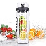 VANTAKOOL Fruit Infused Water Bottle, 32OZ Sport Fruit Infuser Water Bottle with BPA Free Plastics and Tritan Sports Bottle with Fruit Infuser for Sports & Fitness Enthusiasts