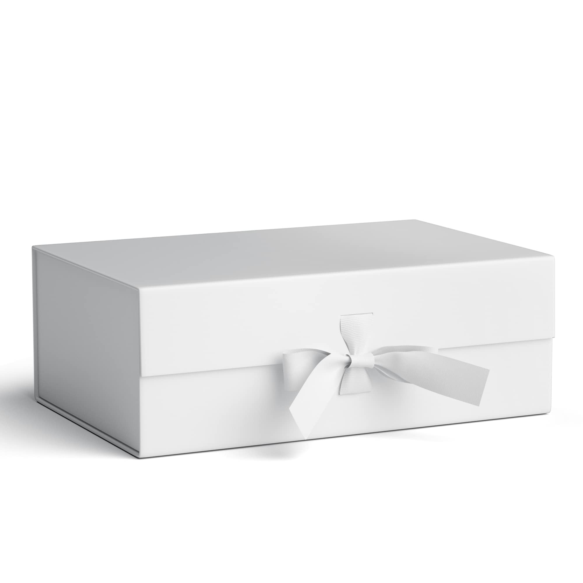 GIFTSAY Magnetic Gift Box for Presents 32.2 x20.3 x11.4 cm,Large Gift Boxes White with Lid for Gifts, Paper Wedding Favor Boxes,Birthday Gift Box Bulk, Party Favor Boxes