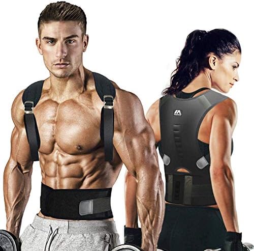 maysuwell Back Brace Posture Corrector |Fully Adjustable Support Brace for Men and Women|Improves Posture and Provides Lumbar Back Brace| Lower and Upper Back Pain Relief (XL)