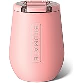 BrüMate Uncork'd 14oz 100% Leakproof Insulated Wine Tumbler | Locking Lid | Insulated Stainless Steel Wine Glass | Perfect For Travel & Outdoors | BPA-Free (Guava)