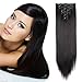 Grade 7A 160g 23-24 Inch Real Thick Double Weft Clip In Hair Extensions