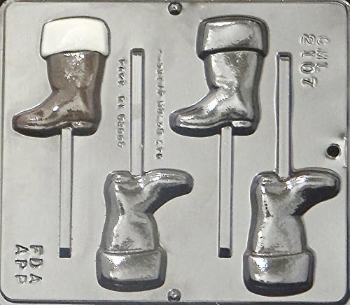 Santa's Boot Lollipop Chocolate Candy Mold Christmas 2107
